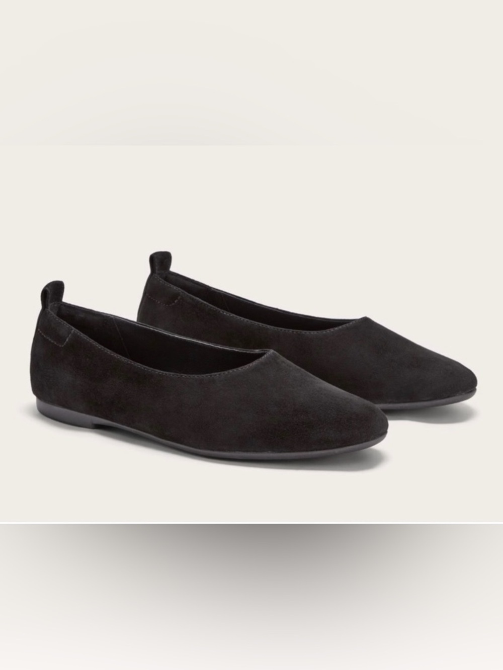 Everlane Black Suede Ballet Flats